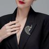 Mode Kreative Retro Kristall Pfau Brosche Legierung Diamant Corsage Damen Pin Kleidung Zubehör