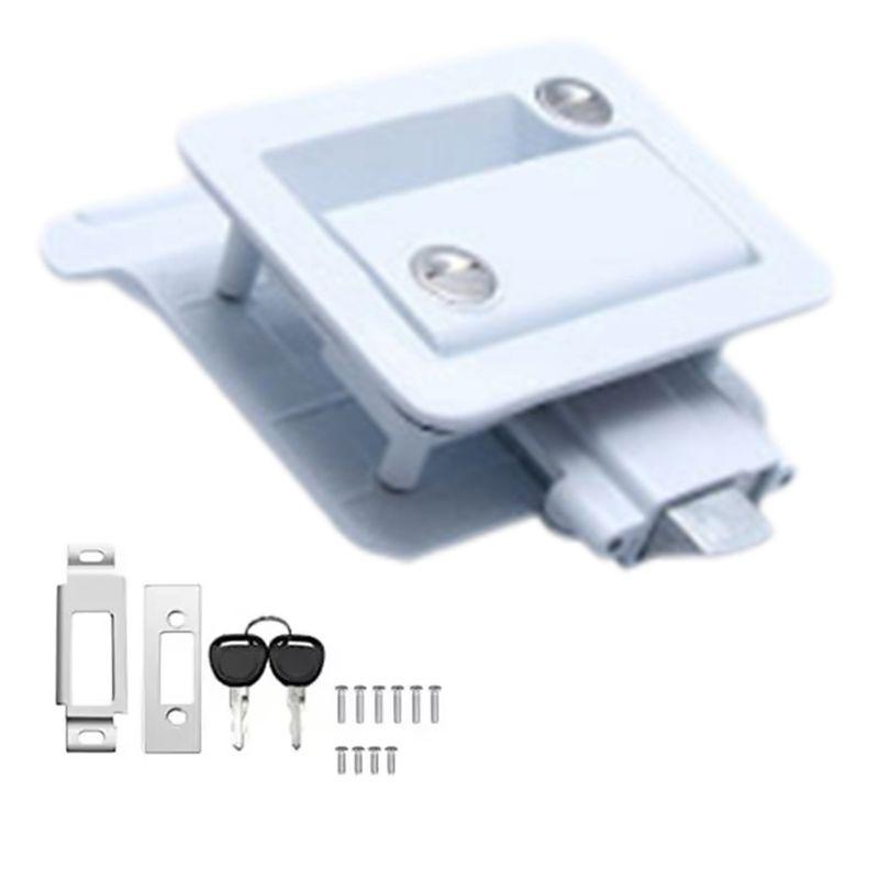 RV Lock Caravan Door Handle Lock Cabin Panel Lock Double urance Portable For RV Camper Caravan белый