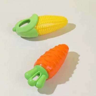 Dog Toys with Carrot And Corn Shape Chew Toys Gum Massage And Teeth Cleaning Bite-Resistant Dog Toy for Pet