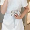Acryl-Lippenstift-Tasche für Frauen Hochwertige Acryl-Umhängetasche Tasche mit Blumen-Schleife Mini-Kleingeld-Schlüssel-Umhängetasche