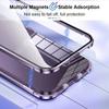 360 Double Sided Glass Magnetic Adsorption Metal Phone Case For iPhone 16 15 14 13 12 11 Pro Max Plus Full Camera Lens Protector Cover