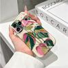 Botanical Colorblock Leaf Art Graphic Design House Plant Film Aesthetic Protective Shockproof Bumper Phone Case Cover For iPhone 14 15 16 Pro Max Plus