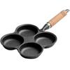 Wutuo Deepened Cast Iron 3-Hole Egg Frying Pan