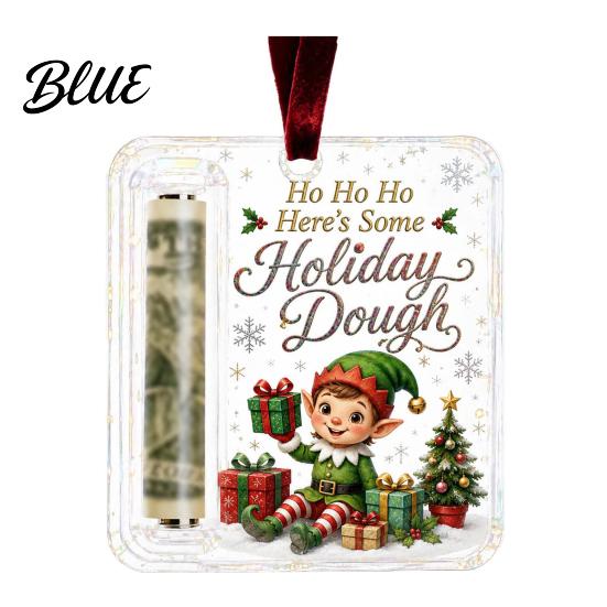 Festive Cash Storage Pendant Retro Christmas Holder Pendant Money Tree Decoration Transparent Acrylic Gift Tag Holiday Hanging Ornament with