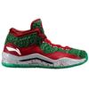 Li Ning WOW 3 Way Of Wade 3 Christmas Slip Resistant Mid top Basketball Shoes Men's Green Red White ABAJ013-12
