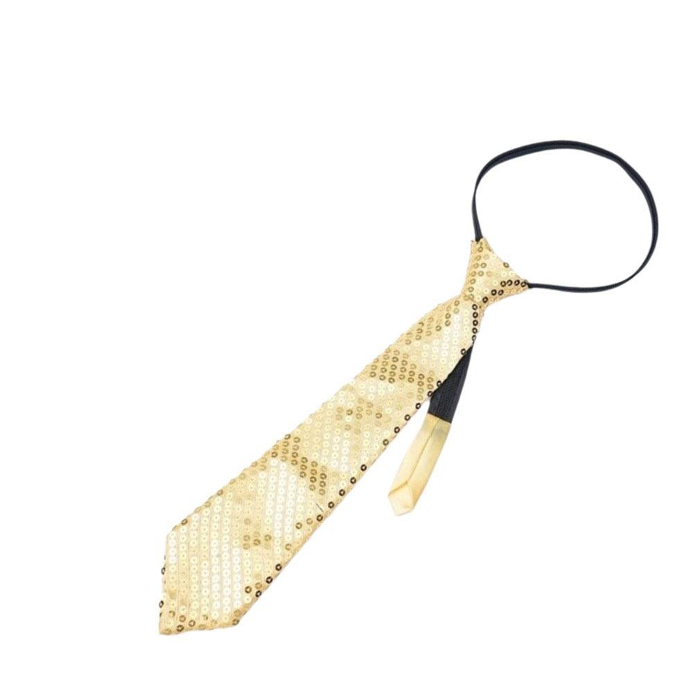 Solid Color Pre-Tied Neck Wear Korean Style Women Neckties Casual Sequins Ties Party Accessories