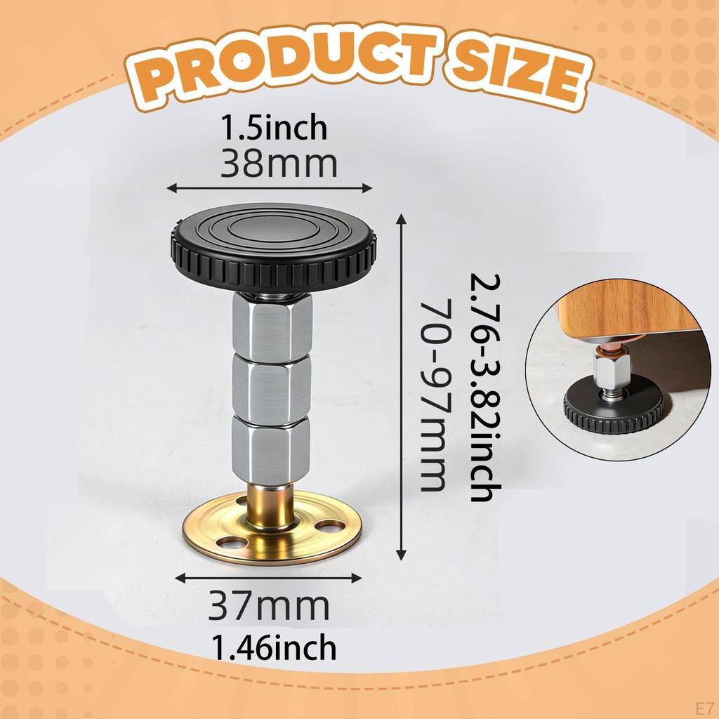 4 Pieces Adjustable Anti-Vibration Bed Tools, Stoppers, Lightweight, Non-Slip, Alloy Stabilizers