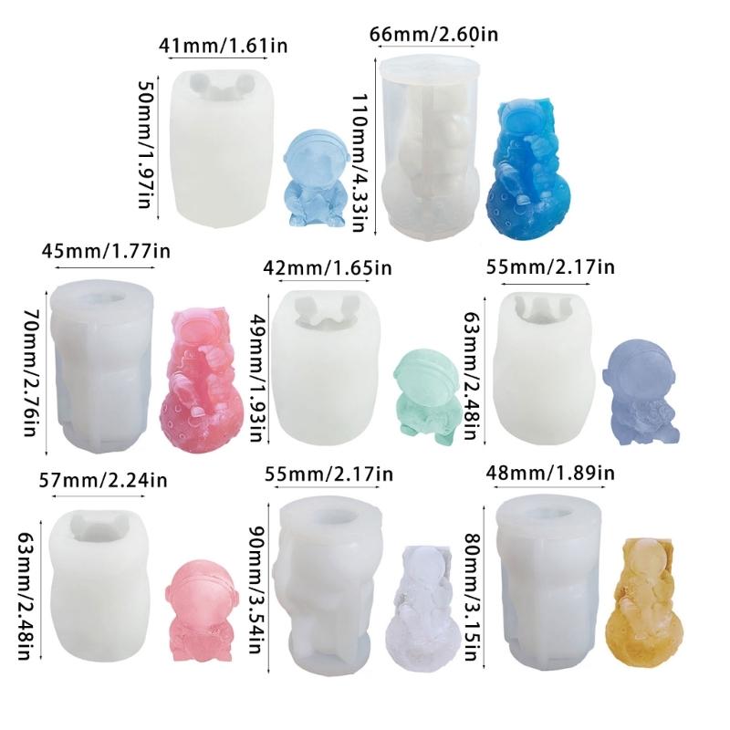 Silicone Astronaut Ice Cubes Tray Popsicles Making Tool for Home Gatherings and Beverage Decorations Drink Accessories