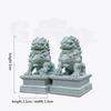 Coppia di Fu Foo Dog Statue di Pietra Guardiane Leoni Statuette Decorative Cinesi Feng Shui Ornamento da Scrivania Decorazione per Casa Soggiorno Bar Caffetteria