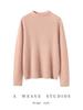 Women's 100% Pure Cashmere Half-High Neck Knitwear: Autumn/Winter Pullover Sweater in Gentle Style