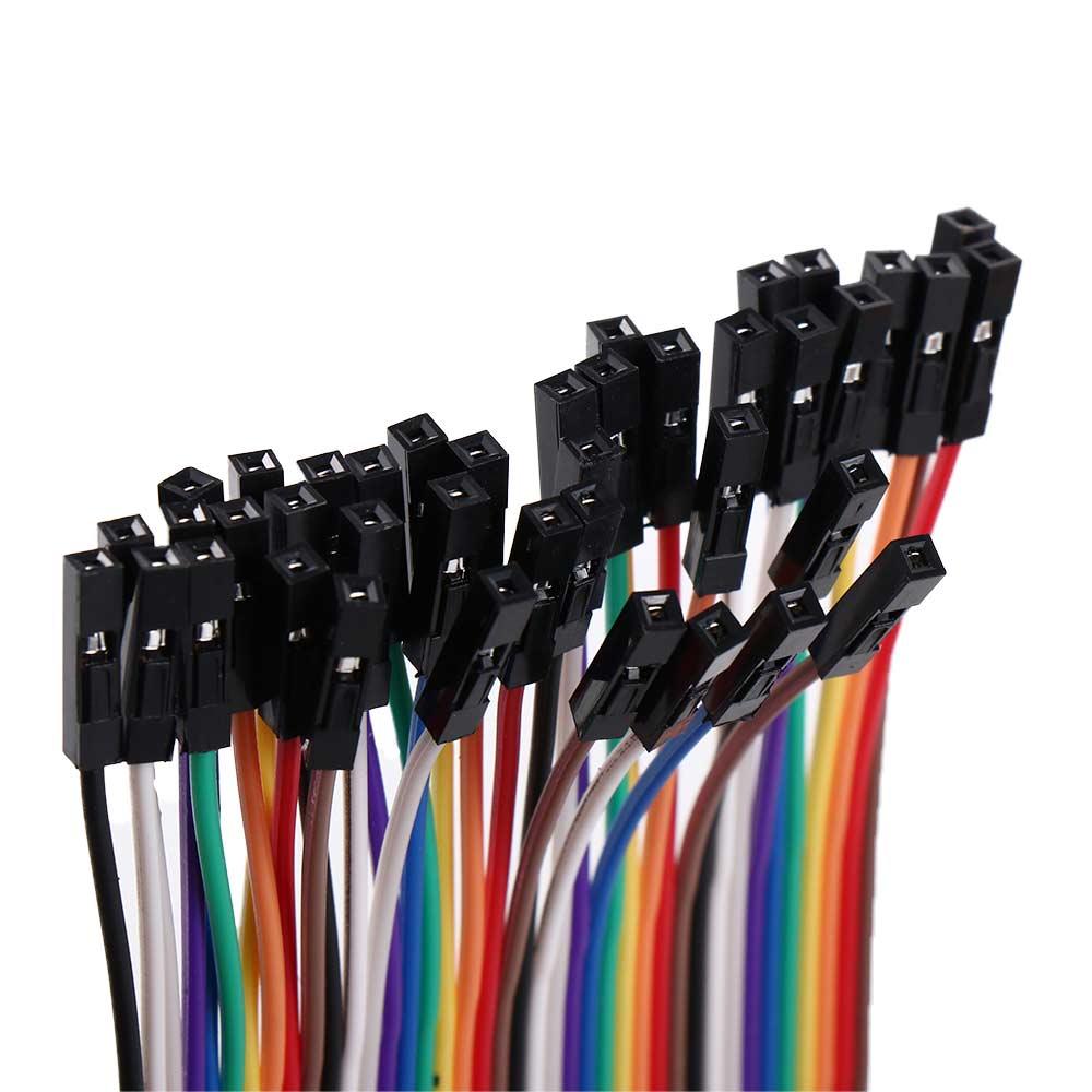 Für männliches DIY-Steckbrett 2,54 mm Stecker auf Buchse Dupont-Kabel Jumper-Kabel Elektronik-Kit