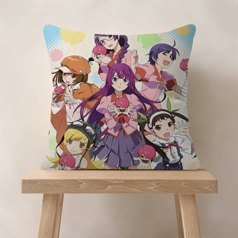 Monogatari Poster Classic Vintage 4545cm Cushion Cover Pillow Cover Decor Pillowcase Home Pillowcase For Couch Pillow