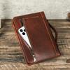 A5Laptop Notebook Case Handmade Genuine Leather With Multiple Card Fountain Pen Positions School Office Supplies Stationery