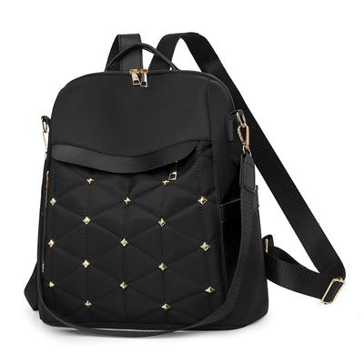 Schoolbag1011 New Embroidered Rhombus Casual Backpack Large Capacity Casual Backpack Commuter Women Bag Wholesale