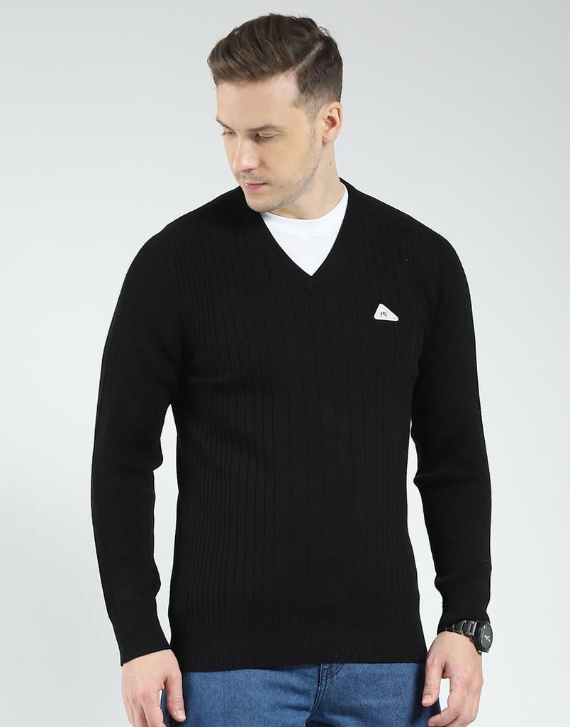 Monte Carlo Men's Wool Full Sleeves V Neck Sweater