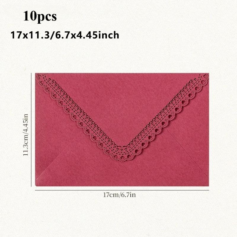 10 szt. Puste Koperty na Zaproszenia Ślubne Biznesowe Wysokiej Jakości Papier 116g Artykuły Papiernicze Przechowywanie