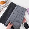 Korean Style Black Wool Plaid Polka Dot Midi Skirt - A-Line Petite Skirt for Women, Autumn and Winter Versatile Wear.