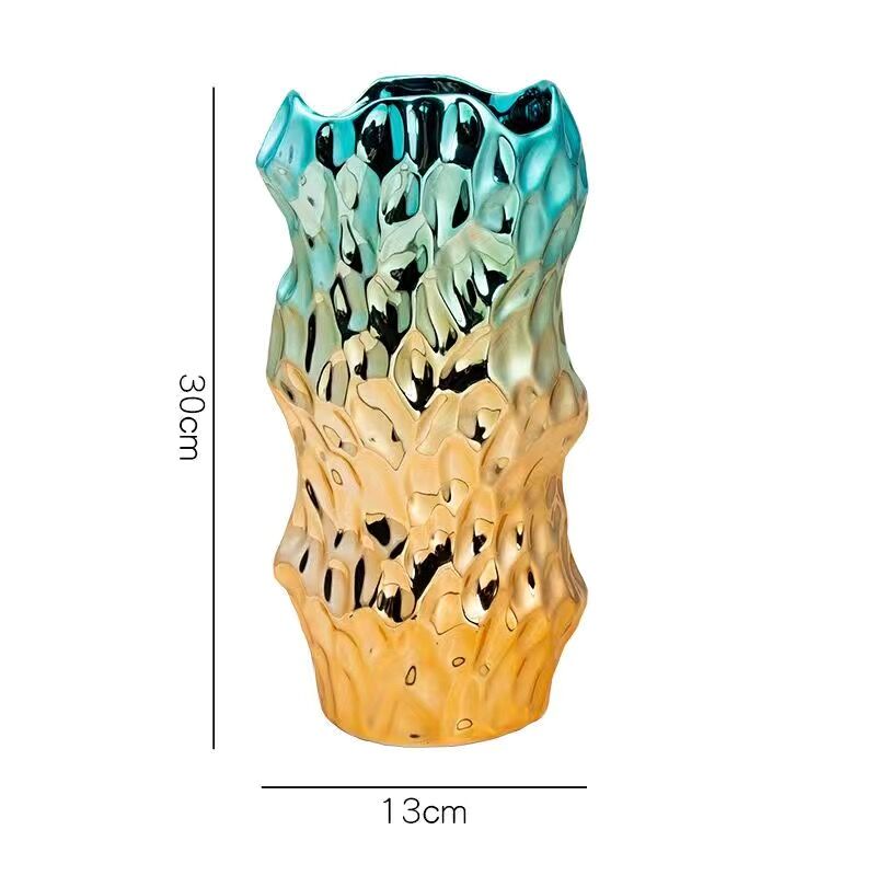 Vase Keramikkvase Europeisk Klassisk Vase Hjem Hotell Blomsterarrangement Mote Ornament Vase