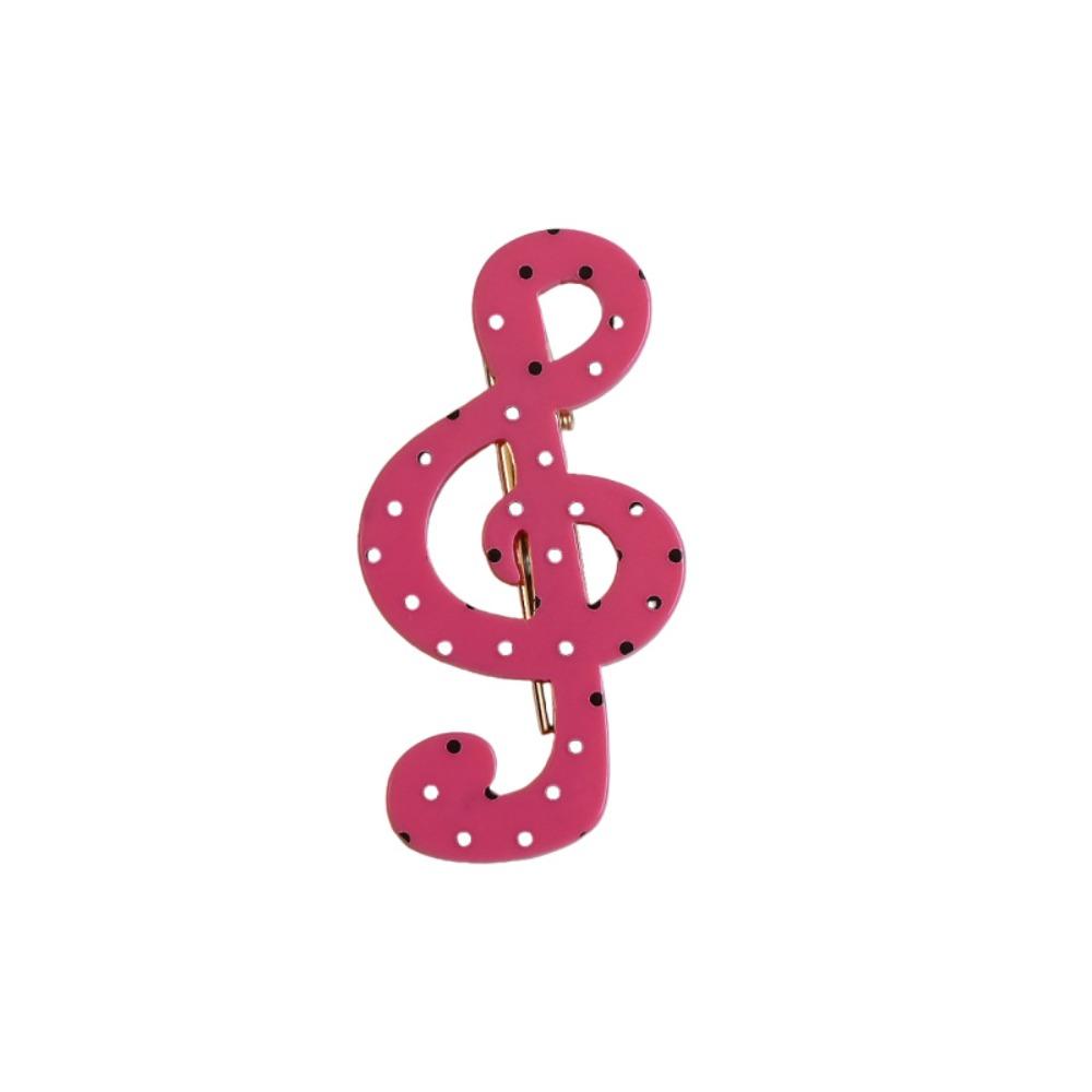 Cute Acrylic Musical Note Hairpins Creative Sweet Polka Dot Hair Clips Anti Slip Elegant Korean Fashion Hair Accessories Girls
