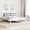 Bed Frame Light Grey 180 x 200 cm Solid Pine Wood
