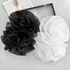 Neue mehrlagige Chiffon-Rosenblume DIY-Falten 3D-Brustblume bauschig handgefertigte Kleiderdekoration Corsage