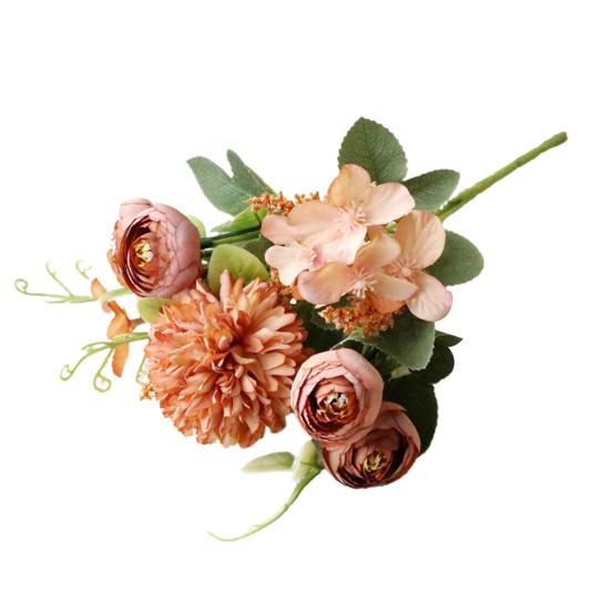 1 kytice Fantastická umělá květina Neblednoucí roztomilé svatební rekvizity Falešná kytice květin