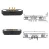 1 Paar 12V 1A Wasserdichter Magnetischer Pogo-Pin-Steckverbinder Pogopin Stecker Buchse 2,5 MM Federbelastete DC-Strombuchse 60g Elastische Kraft