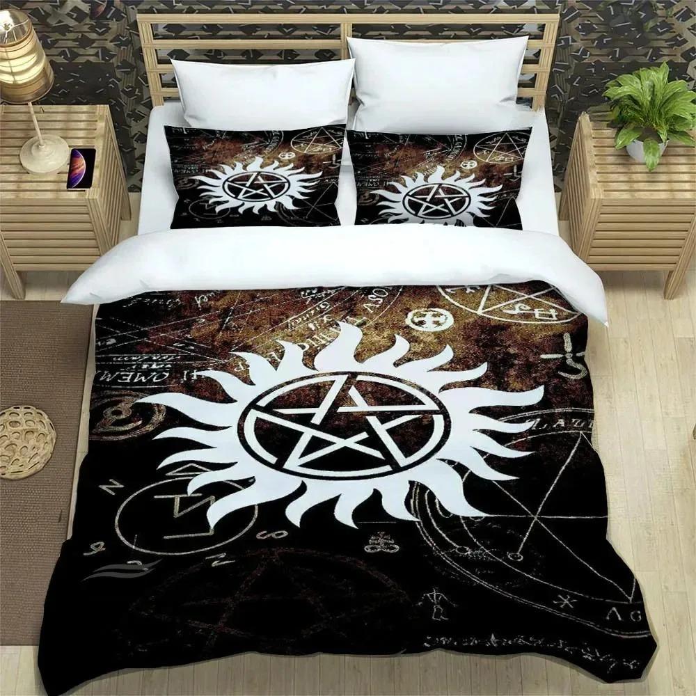 New TV Series Supernatural Bedding Set Single Twin Full Queen King Size Bed Set Adult Kid Bedroom Duvet Cover Set Home Textiles