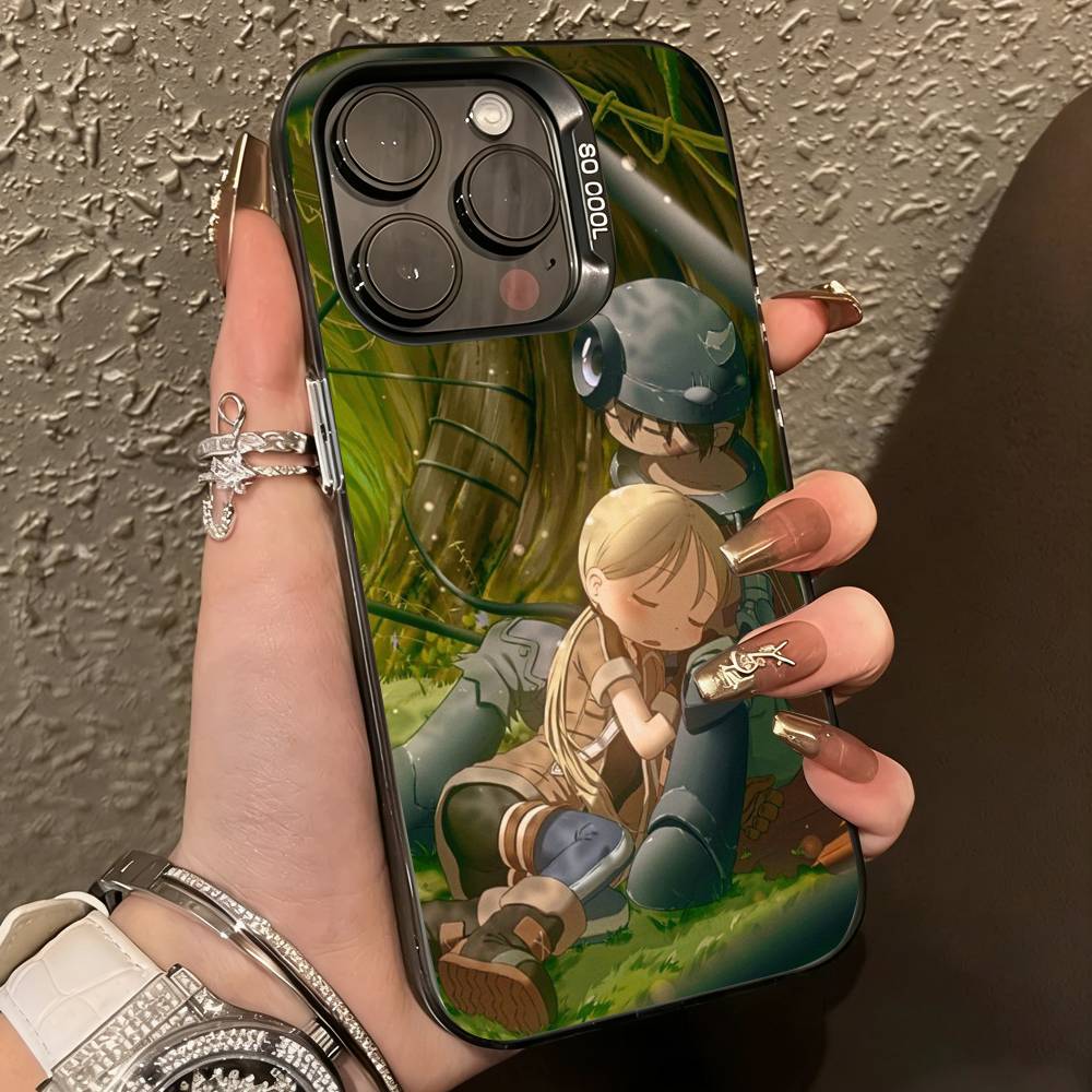 M-MADE IN A-ABYSS Riko Phone Case For iPhone 17,16,15,14,13,12,11 Plus,Pro Max,XS,Colorful Silver Black Cover