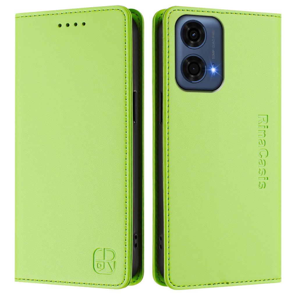 For Motorola Moto G24 Power Leather Case RINACASIS RC01 Phone Cover with RFID Blocking Wallet Stand