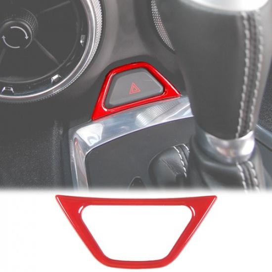 Emergency Lamp Light Switch Frame Trim Cover Bezel For Chevrolet Camaro 2017+Red