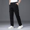 Winter Men'S Warm Cotton Stretch Work Pants With Thick Velvet And Loose Straight Tube Elastic Waist Multi Pocket Casual Pants