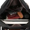 Lightweight Nylon Convertible Backpack with Front Flap Pocket Contrast Trim Dual Zipper Casual Daypack for Women Daily Travel