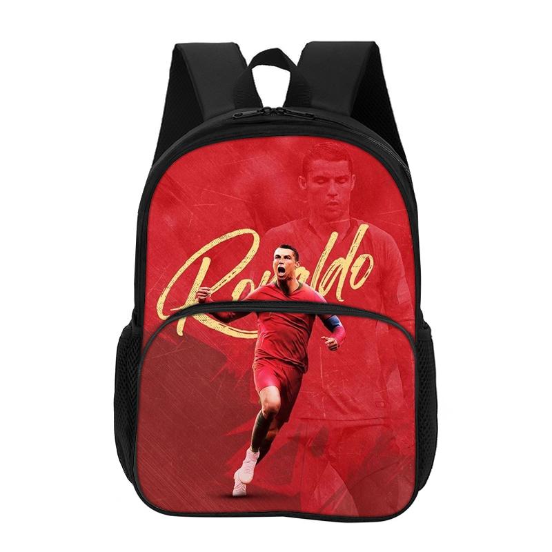 Children Rucksack Carry Bags Pencil Carrier M-Mbappe 3Pcs set with Front Pocket Backpack Football Star Rucksack