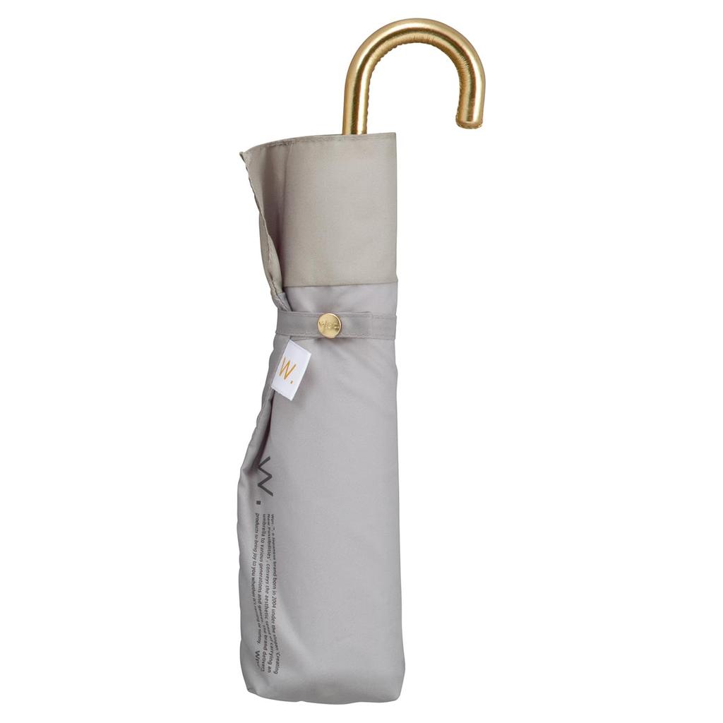 Rain Folding For Sunny and Rainy 49cm Gold For Commuting To Work or Wpc. Umbrella, Umbrella, Cut-and-Sew Plain, Mini, Gray, Days, Ribs, 160g,