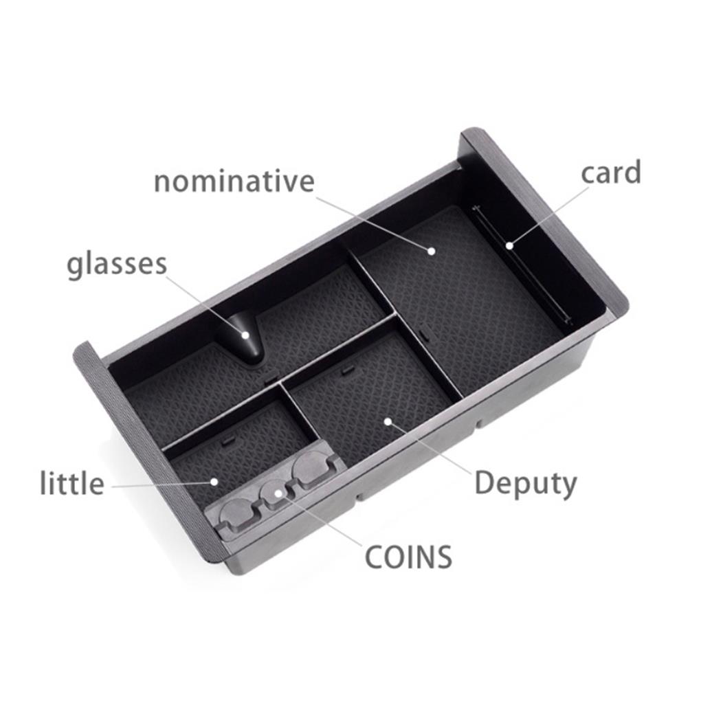 ABS Car Center Console Organizer Upgrading 4 Compartment Stylish Decorative Organizing Storage Tray Part Accessories