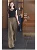 Women's Oversized Wide-Leg Drape Culottes – Spring/Summer Casual Lazy Pants