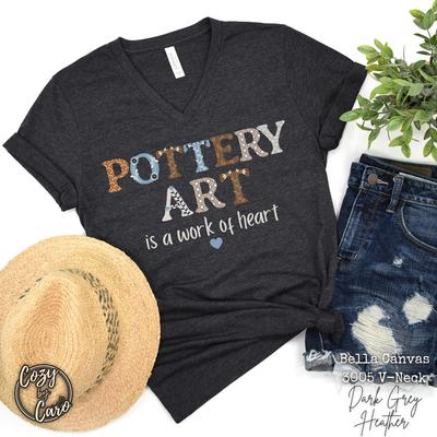 Pottery Artist Shirt, VNeck Ceramicist T-Shirt, Ceramics Artist Gift, Pottery Girl Clothes, Cute Pottery Saying, Womens Ceramic Artist Tee