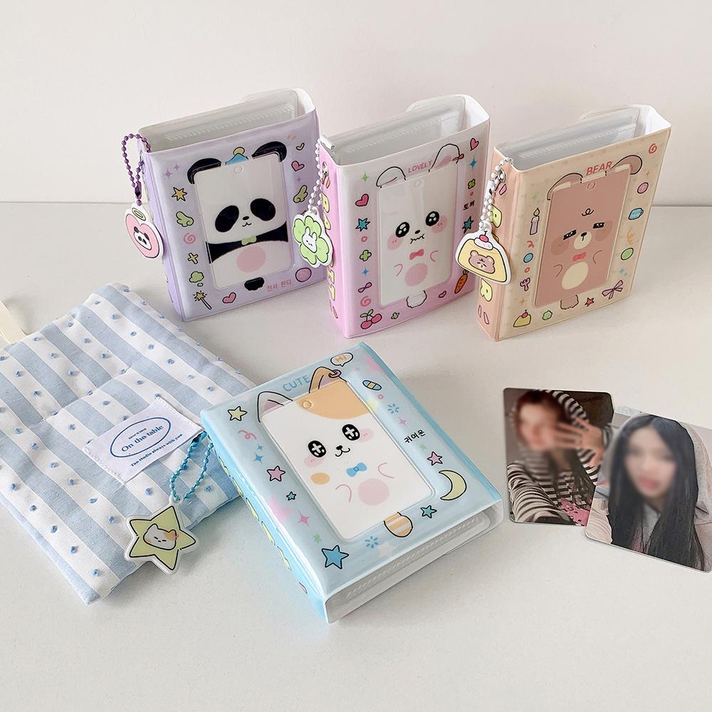 20 Double-sided Card Communication Sealed Photo Albums, One Grid Three Inch Polaroid Storage Album, and Star Chasing Card Album
