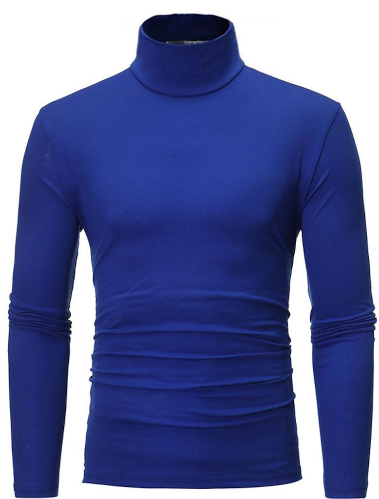 2023 Foreign Trade Men's Autumn and Winter Turtleneck Multi-color Bottoming Shirt Long-sleeved Polished Velvet Inner Thermal Underwear