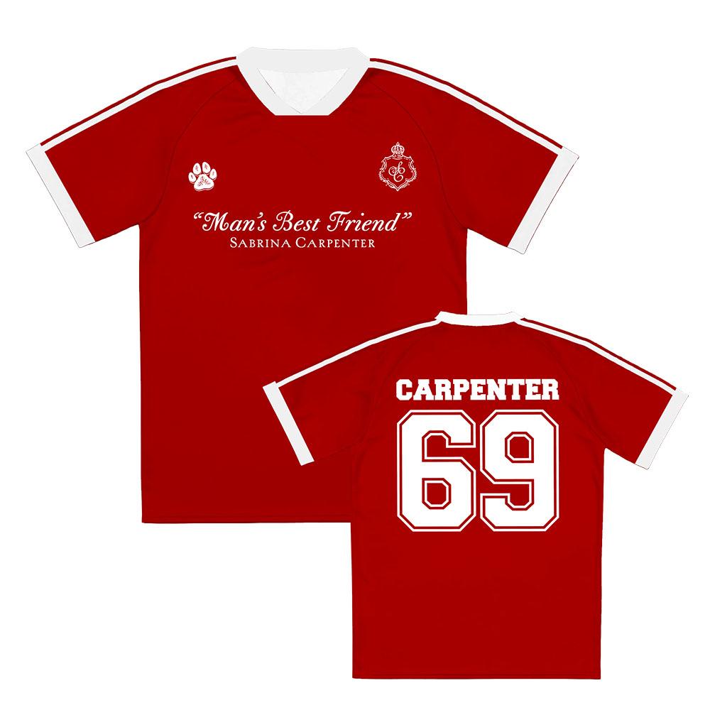 Sabrina Carpenter Man's Best Friend Football Tee Men Women Clothing Soccer Jersey Short Sleeve V-neck Summer T-shirt Print Tops