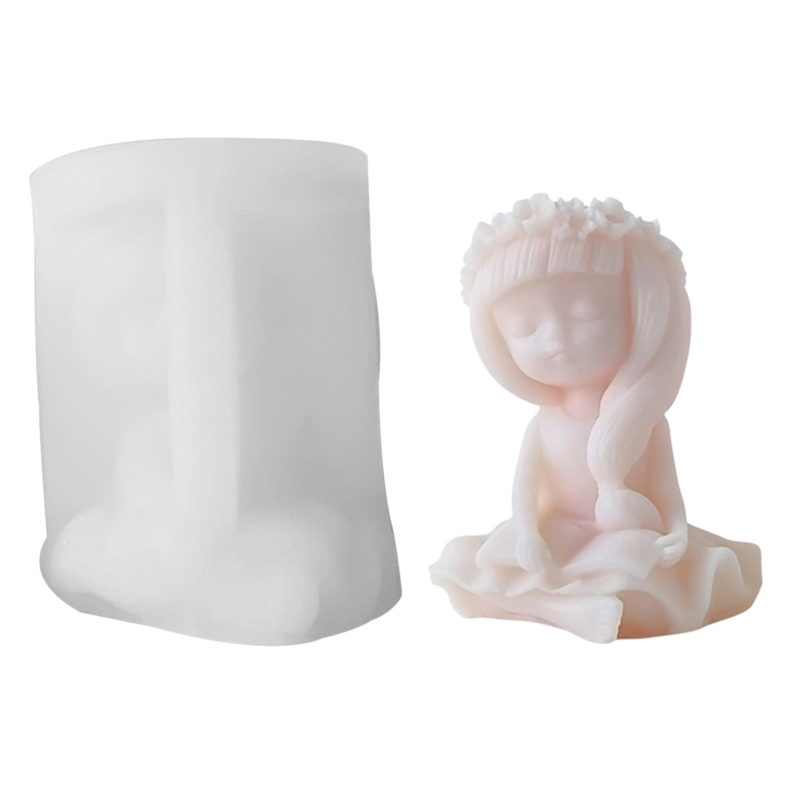 

Силиконовая форма для свечей в виде девочки для украшения рабочего стола своими руками, форма для ароматических свечей из гипсовой эпоксидной смолы для домашнего декора A