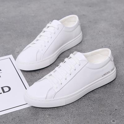 Neue Herren Echtleder Sportlich Lässig Weiß Wild Student Atmungsaktive Schuhe Zapatos De Hombre Herren Slipper Hip Hop Schuhe