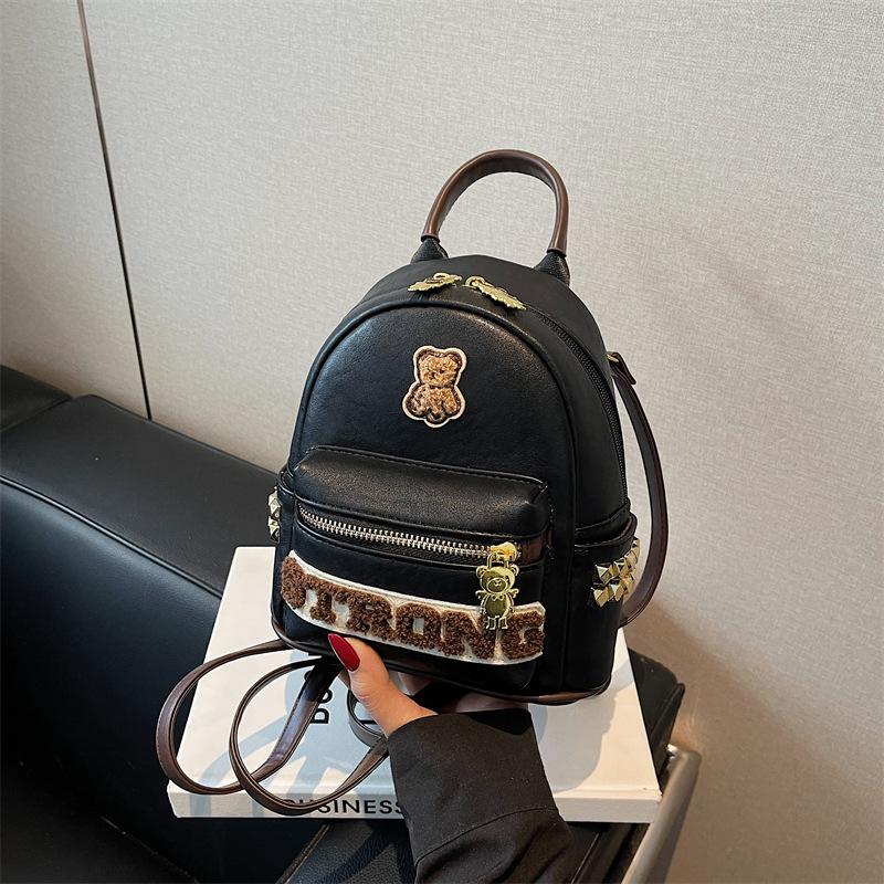 High-value Bear Backpack Women's New Fashionable Versatile Small Bag Student Travel Small Backpack
