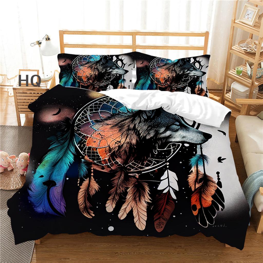 Dream Catcher Wolf Series Bedding Two Or Three-Piece Digital Set