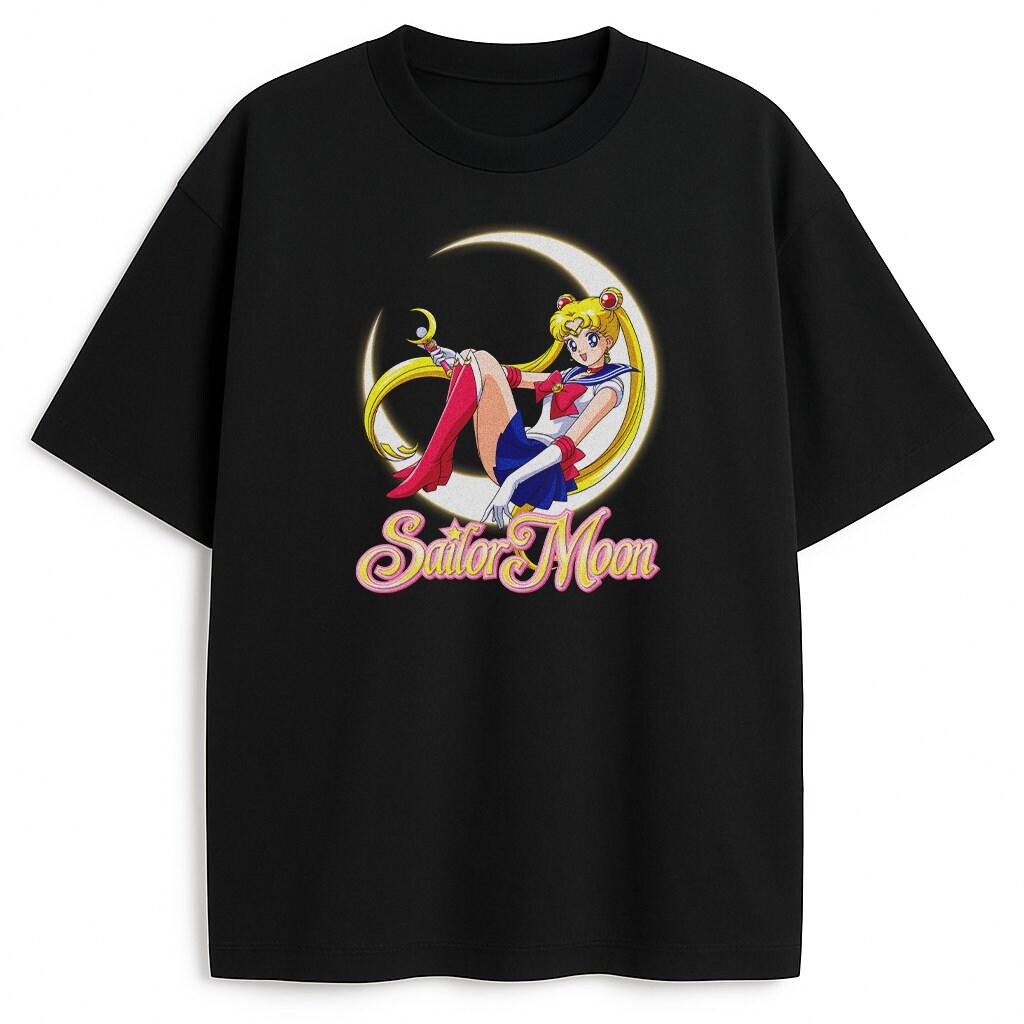 

2026 Fashion Cotton Sailor Moon Lost Americana Comfortable Breathable Y2K T-Shirt Summer Men Streetwear Parent-child Cotton ... S