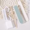 Manicure Set, Double-Sided Nail File, Wooden Cuticle Pusher, Nail Cleaning Tools, Manicure Sticks, Manicure Brush