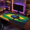 Brazil Football Crest Mouse Pad, Extended Non Slip Rubber Desk Mat for Gaming Office Laptop Fan Gift