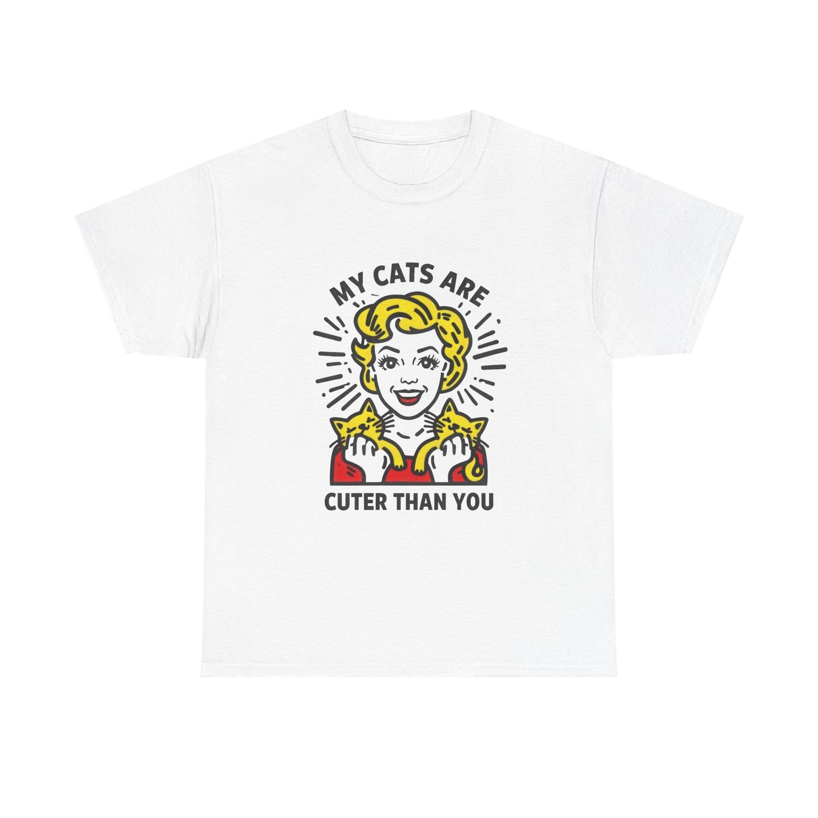 Funny Cat Lover Tee Humorous Unisex Heavy Cotton Tee Pet Owner Gift Cat Lovers S