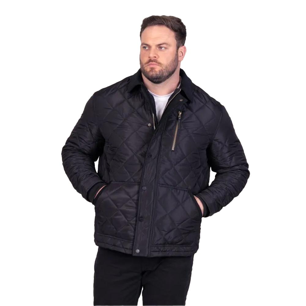 Duke Mens Landon D555 Quilted Corduroy Collar Kingsize Jacket